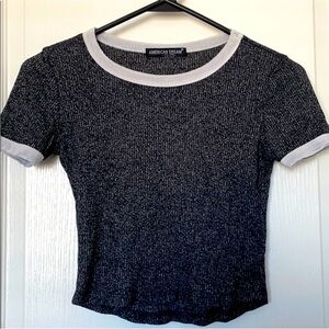 Forever 21 Grey Ribbed Crop Top